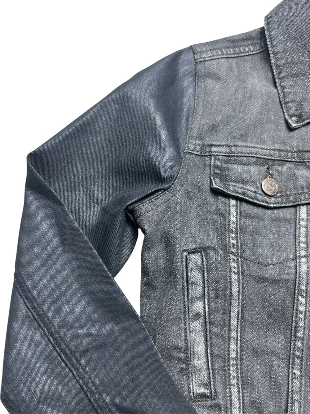 RALPH LAUREN: Boy's Two-Toned Denim Jean Jacket - Size 12